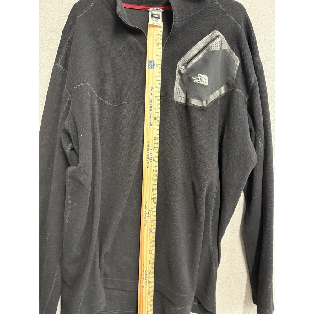 The‎ North Face Pullover Mens 2XL Black 1/4 Zip Chest Pocket Outdoor Hiking